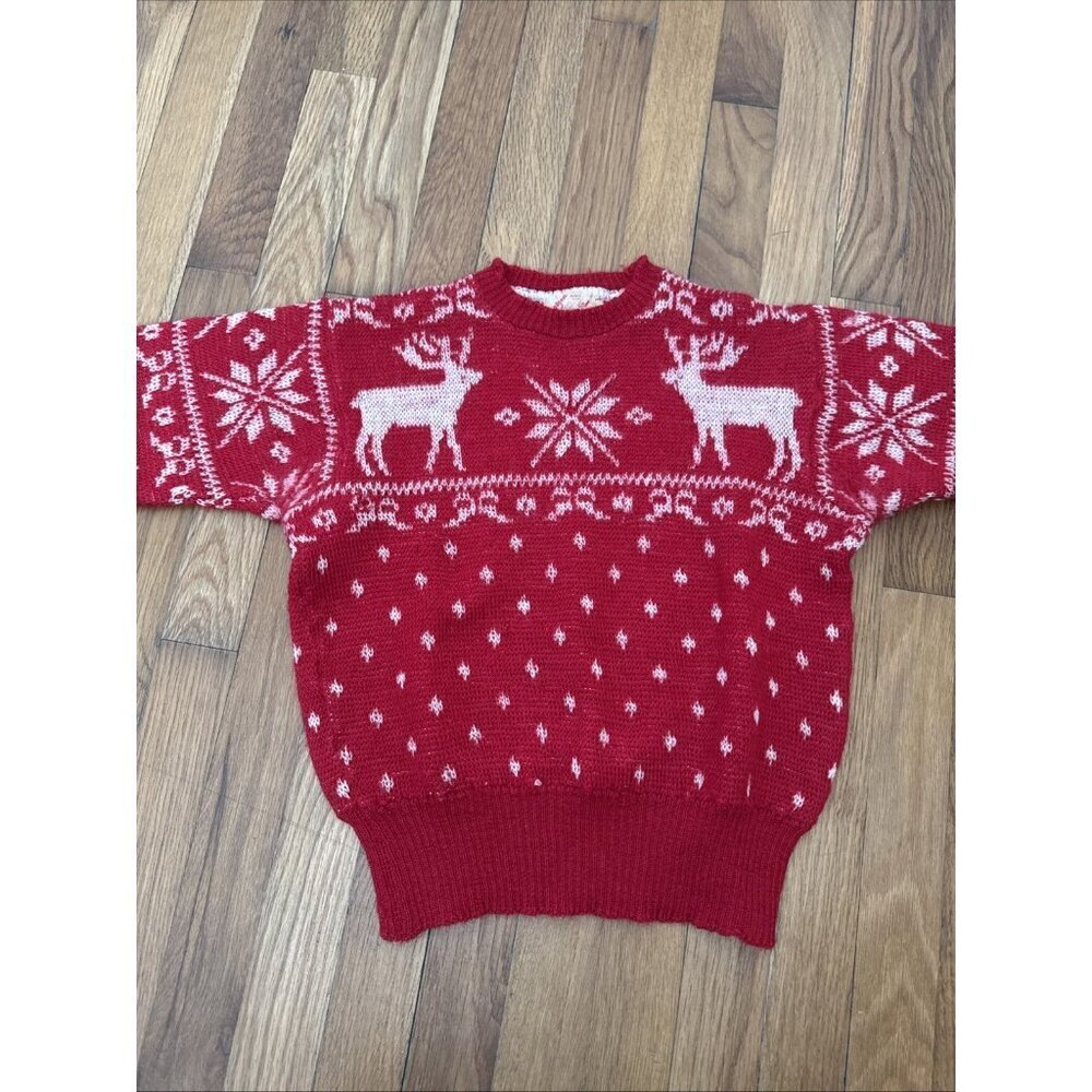 Vintage Jantzen Ski Sweater Women's Red Size 38 XS - Picture 2 of 6